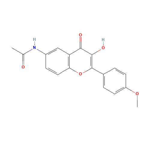 N-[3-hydroxy-2-(4-methoxyphenyl)-4-oxochromen-6-yl]acetamide (CAS: 102028-75-1) - Related Chemical Product