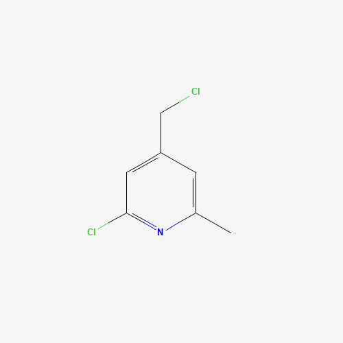 2-chloro-4-(chloromethyl)-6-methylpyridine (CAS: 162046-59-5) - Chemical Structure and Molecular Formula 