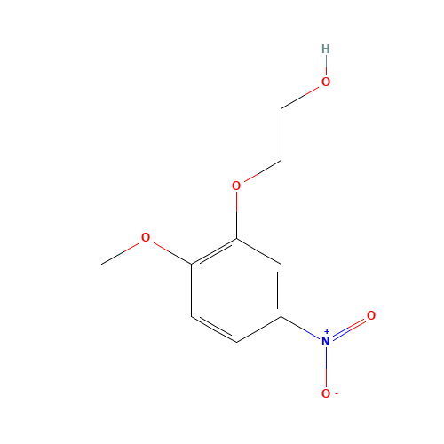 2-(2-methoxy-5-nitrophenoxy)ethanol (CAS: 399580-20-2) - Chemical Structure and Molecular Formula 