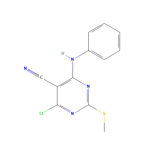 4-anilino-6-chloro-2-methylsulfanylpyrimidine-5-carbonitrile (CAS: 200626-36-4) - Related Chemical Product