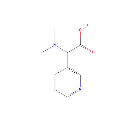 2-(dimethylamino)-2-pyridin-3-ylacetic acid (CAS: 1007878-73-0) - Chemical Structure and Molecular Formula 