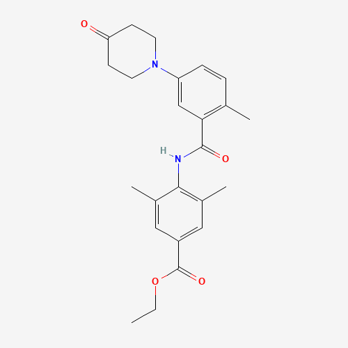 ethyl 3,5-dimethyl-4-[[2-methyl-5-(4-oxopiperidin-1-yl)benzoyl]amino]benzoate (CAS: 1529761-06-5) - Related Chemical Product
