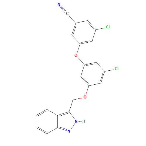3-chloro-5-[3-chloro-5-(2H-indazol-3-ylmethoxy)phenoxy]benzonitrile (CAS: 920035-72-9) - Related Chemical Product
