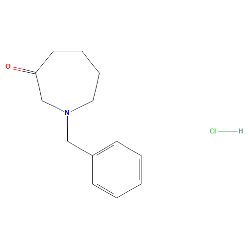 1-benzylazepan-3-one;hydrochloride (CAS: 66603-34-7) - Chemical Structure and Molecular Formula 