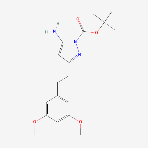 tert-butyl 5-amino-3-[2-(3,5-dimethoxyphenyl)ethyl]pyrazole-1-carboxylate (CAS: 1035270-66-6) - Related Chemical Product