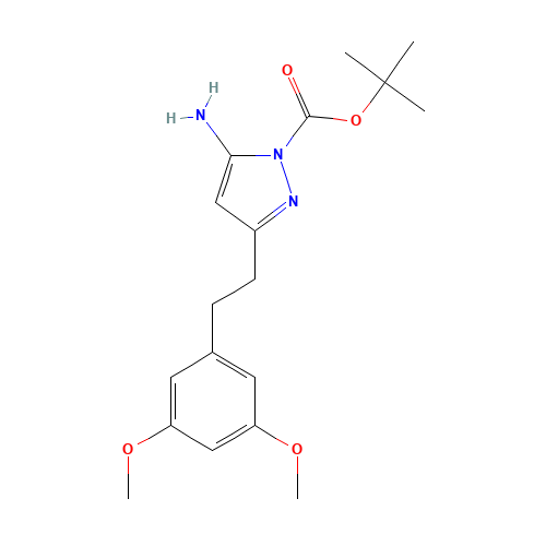 tert-butyl 5-amino-3-[2-(3,5-dimethoxyphenyl)ethyl]pyrazole-1-carboxylate (CAS: 1035270-66-6) - Related Chemical Product