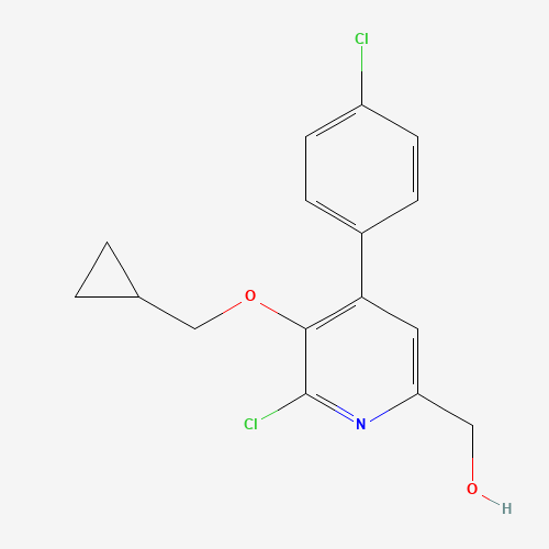 [6-chloro-4-(4-chlorophenyl)-5-(cyclopropylmethoxy)pyridin-2-yl]methanol (CAS: 1364677-04-2) - Related Chemical Product