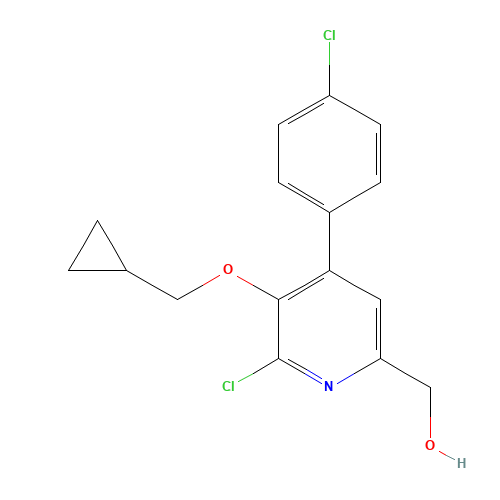 [6-chloro-4-(4-chlorophenyl)-5-(cyclopropylmethoxy)pyridin-2-yl]methanol (CAS: 1364677-04-2) - Related Chemical Product