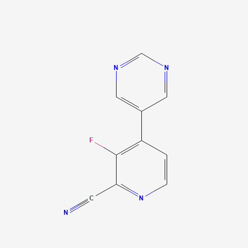 3-fluoro-4-pyrimidin-5-ylpyridine-2-carbonitrile (CAS: 1428882-00-1) - Related Chemical Product