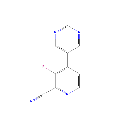 3-fluoro-4-pyrimidin-5-ylpyridine-2-carbonitrile (CAS: 1428882-00-1) - Related Chemical Product