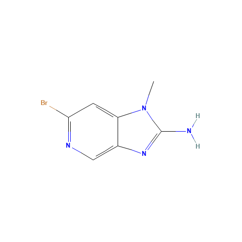 6-bromo-1-methylimidazo[4,5-c]pyridin-2-amine (CAS: 1234014-58-4) - Chemical Structure and Molecular Formula 