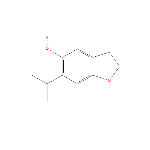 6-propan-2-yl-2,3-dihydro-1-benzofuran-5-ol (CAS: 119795-35-6) - Chemical Structure and Molecular Formula 