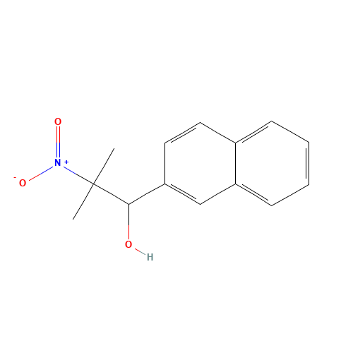 2-methyl-1-naphthalen-2-yl-2-nitropropan-1-ol (CAS: 77740-81-9) - Chemical Structure and Molecular Formula 