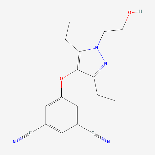 5-[3,5-diethyl-1-(2-hydroxyethyl)pyrazol-4-yl]oxybenzene-1,3-dicarbonitrile (CAS: 473921-12-9) - Related Chemical Product