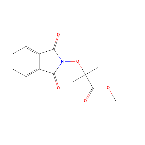 ethyl 2-(1,3-dioxoisoindol-2-yl)oxy-2-methylpropanoate (CAS: 40674-21-3) - Chemical Structure and Molecular Formula 