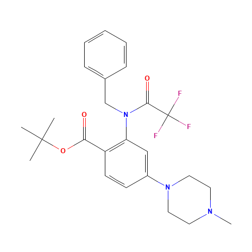tert-butyl 2-[benzyl-(2,2,2-trifluoroacetyl)amino]-4-(4-methylpiperazin-1-yl)benzoate (CAS: 1108746-10-6) - Related Chemical Product