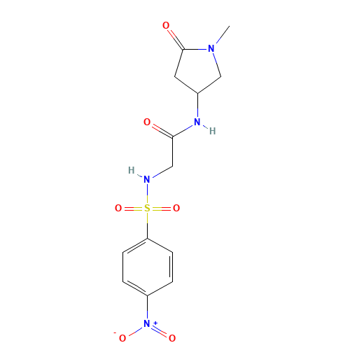 N-(1-methyl-5-oxopyrrolidin-3-yl)-2-[(4-nitrophenyl)sulfonylamino]acetamide (CAS: 1284249-14-4) - Related Chemical Product
