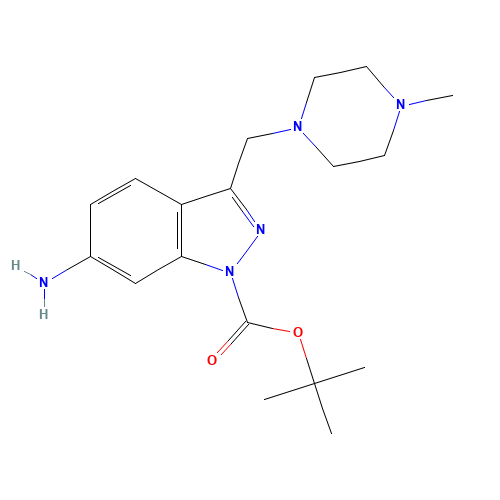 tert-butyl 6-amino-3-[(4-methylpiperazin-1-yl)methyl]indazole-1-carboxylate (CAS: 887590-50-3) - Related Chemical Product
