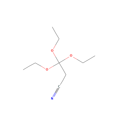 3,3,3-triethoxypropanenitrile (CAS: 121507-32-2) - Chemical Structure and Molecular Formula 