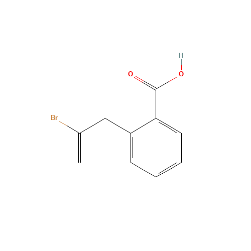 2-(2-bromoprop-2-enyl)benzoic acid (CAS: 732248-92-9) - Chemical Structure and Molecular Formula 