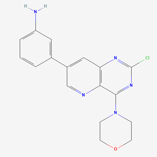 3-(2-chloro-4-morpholin-4-ylpyrido[3,2-d]pyrimidin-7-yl)aniline (CAS: 1557084-43-1) - Related Chemical Product