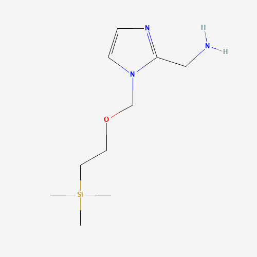 [1-(2-trimethylsilylethoxymethyl)imidazol-2-yl]methanamine (CAS: 744202-33-3) - Chemical Structure and Molecular Formula 