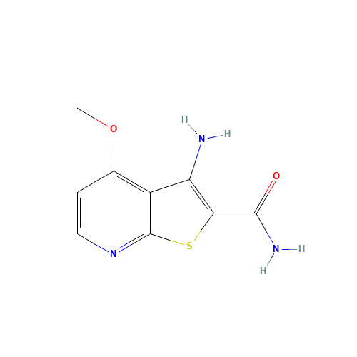 3-amino-4-methoxythieno[2,3-b]pyridine-2-carboxamide (CAS: 868065-49-0) - Chemical Structure and Molecular Formula 