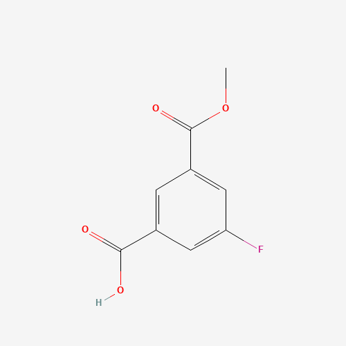 3-fluoro-5-methoxycarbonylbenzoic acid (CAS: 660416-36-4) - Chemical Structure and Molecular Formula 