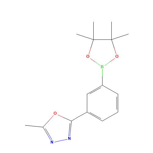 2-methyl-5-[3-(4,4,5,5-tetramethyl-1,3,2-dioxaborolan-2-yl)phenyl]-1,3,4-oxadiazole (CAS: 1119090-20-8) - Related Chemical Product