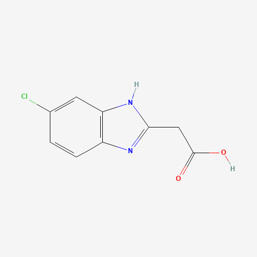 2-(6-chloro-1H-benzimidazol-2-yl)acetic acid (CAS: 53350-32-6) - Chemical Structure and Molecular Formula 