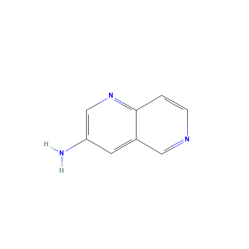 1,6-naphthyridin-3-amine (CAS: 53454-30-1) - Chemical Structure and Molecular Formula 