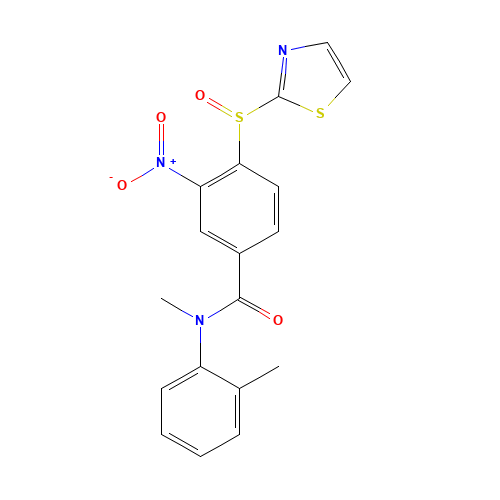 N-methyl-N-(2-methylphenyl)-3-nitro-4-(1,3-thiazol-2-ylsulfinyl)benzamide (CAS: 217438-17-0) - Related Chemical Product