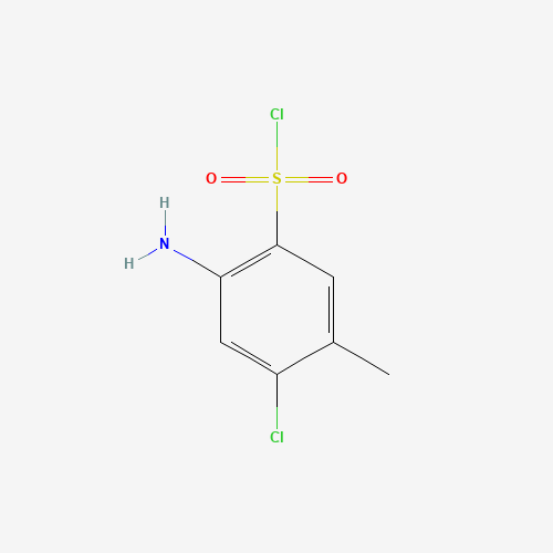 2-amino-4-chloro-5-methylbenzenesulfonyl chloride (CAS: 104613-64-1) - Chemical Structure and Molecular Formula 