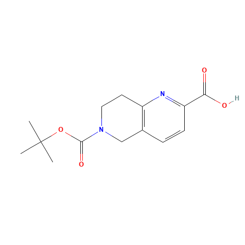 6-[(2-methylpropan-2-yl)oxycarbonyl]-7,8-dihydro-5H-1,6-naphthyridine-2-carboxylic acid (CAS: 259809-49-9) - Related Chemical Product