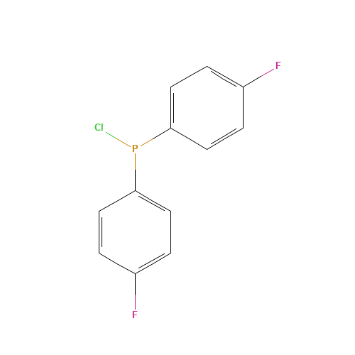 chloro-bis(4-fluorophenyl)phosphane (CAS: 23039-97-6) - Chemical Structure and Molecular Formula 
