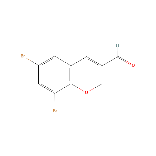 6,8-dibromo-2H-chromene-3-carbaldehyde (CAS: 885271-27-2) - Chemical Structure and Molecular Formula 