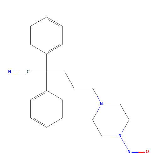 5-(4-nitrosopiperazin-1-yl)-2,2-diphenylpentanenitrile (CAS: 1086393-92-1) - Related Chemical Product