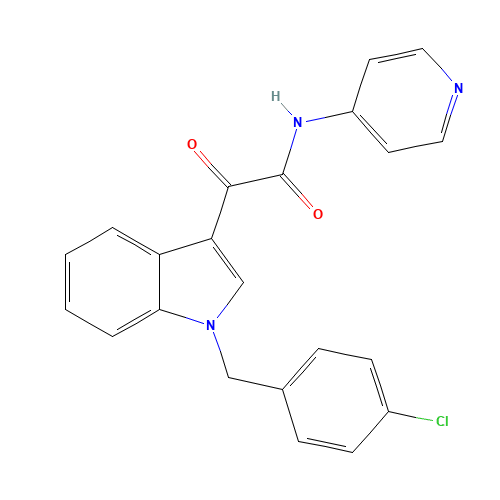 2-[1-[(4-chlorophenyl)methyl]indol-3-yl]-2-oxo-N-pyridin-4-ylacetamide (CAS: 204205-90-3) - Related Chemical Product