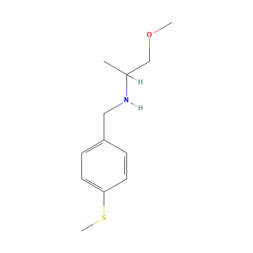 1-methoxy-N-[(4-methylsulfanylphenyl)methyl]propan-2-amine (CAS: 436099-59-1) - Related Chemical Product