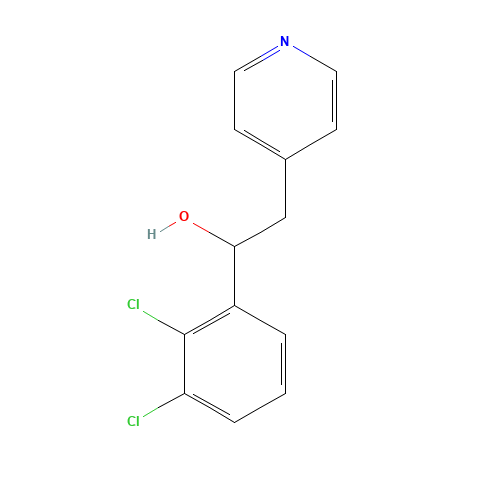 1-(2,3-dichlorophenyl)-2-pyridin-4-ylethanol (CAS: 1173171-48-6) - Chemical Structure and Molecular Formula 