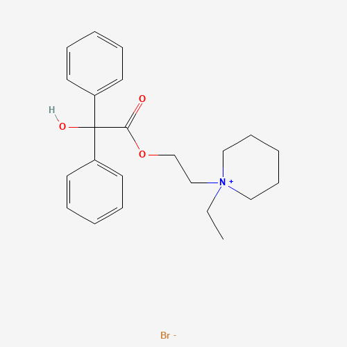 2-(1-ethylpiperidin-1-ium-1-yl)ethyl 2-hydroxy-2,2-diphenylacetate;bromide (CAS: 23182-46-9) - Related Chemical Product