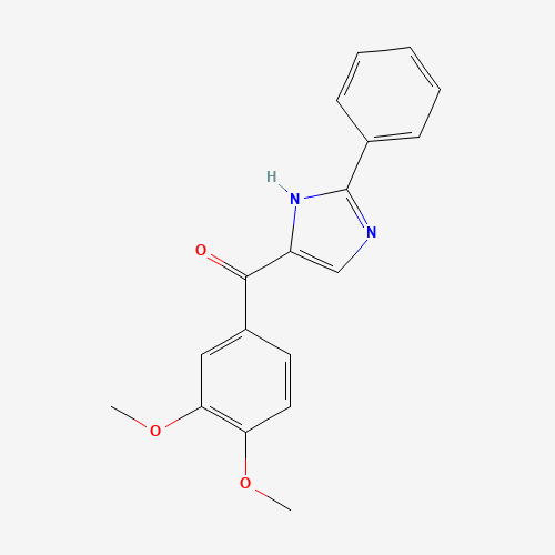 (3,4-dimethoxyphenyl)-(2-phenyl-1H-imidazol-5-yl)methanone (CAS: 1253697-88-9) - Chemical Structure and Molecular Formula 