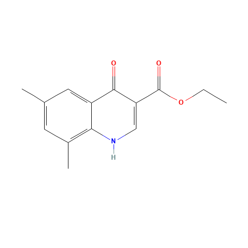 ethyl 6,8-dimethyl-4-oxo-1H-quinoline-3-carboxylate (CAS: 77156-77-5) - Chemical Structure and Molecular Formula 