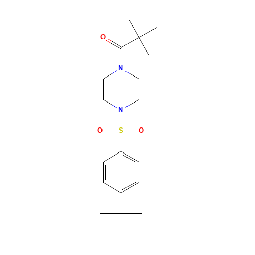 1-[4-(4-tert-butylphenyl)sulfonylpiperazin-1-yl]-2,2-dimethylpropan-1-one (CAS: 951250-27-4) - Related Chemical Product