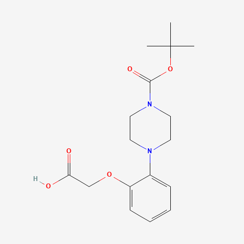 2-[2-[4-[(2-methylpropan-2-yl)oxycarbonyl]piperazin-1-yl]phenoxy]acetic acid (CAS: 1000894-45-0) - Related Chemical Product