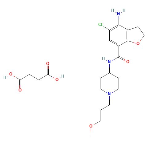 4-amino-5-chloro-N-[1-(3-methoxypropyl)piperidin-4-yl]-2,3-dihydro-1-benzofuran-7-carboxamide;butanedioic acid (CAS: 179474-85-2) - Related Chemical Product