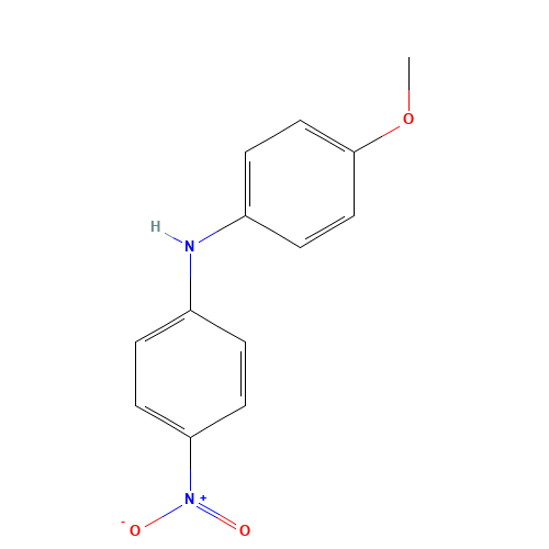 N-(4-methoxyphenyl)-4-nitroaniline (CAS: 730-11-0) - Chemical Structure and Molecular Formula 