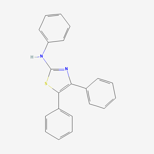 N,4,5-triphenyl-1,3-thiazol-2-amine (CAS: 29594-65-8) - Chemical Structure and Molecular Formula 