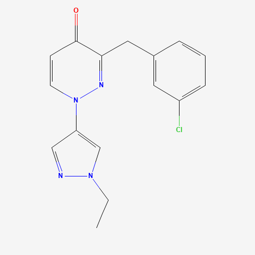 3-[(3-chlorophenyl)methyl]-1-(1-ethylpyrazol-4-yl)pyridazin-4-one (CAS: 1314392-57-8) - Related Chemical Product