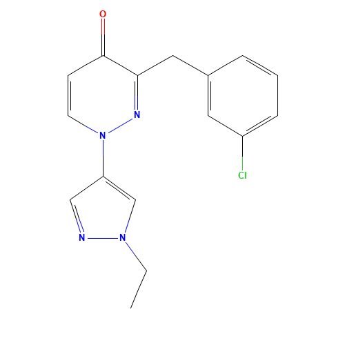 3-[(3-chlorophenyl)methyl]-1-(1-ethylpyrazol-4-yl)pyridazin-4-one (CAS: 1314392-57-8) - Related Chemical Product